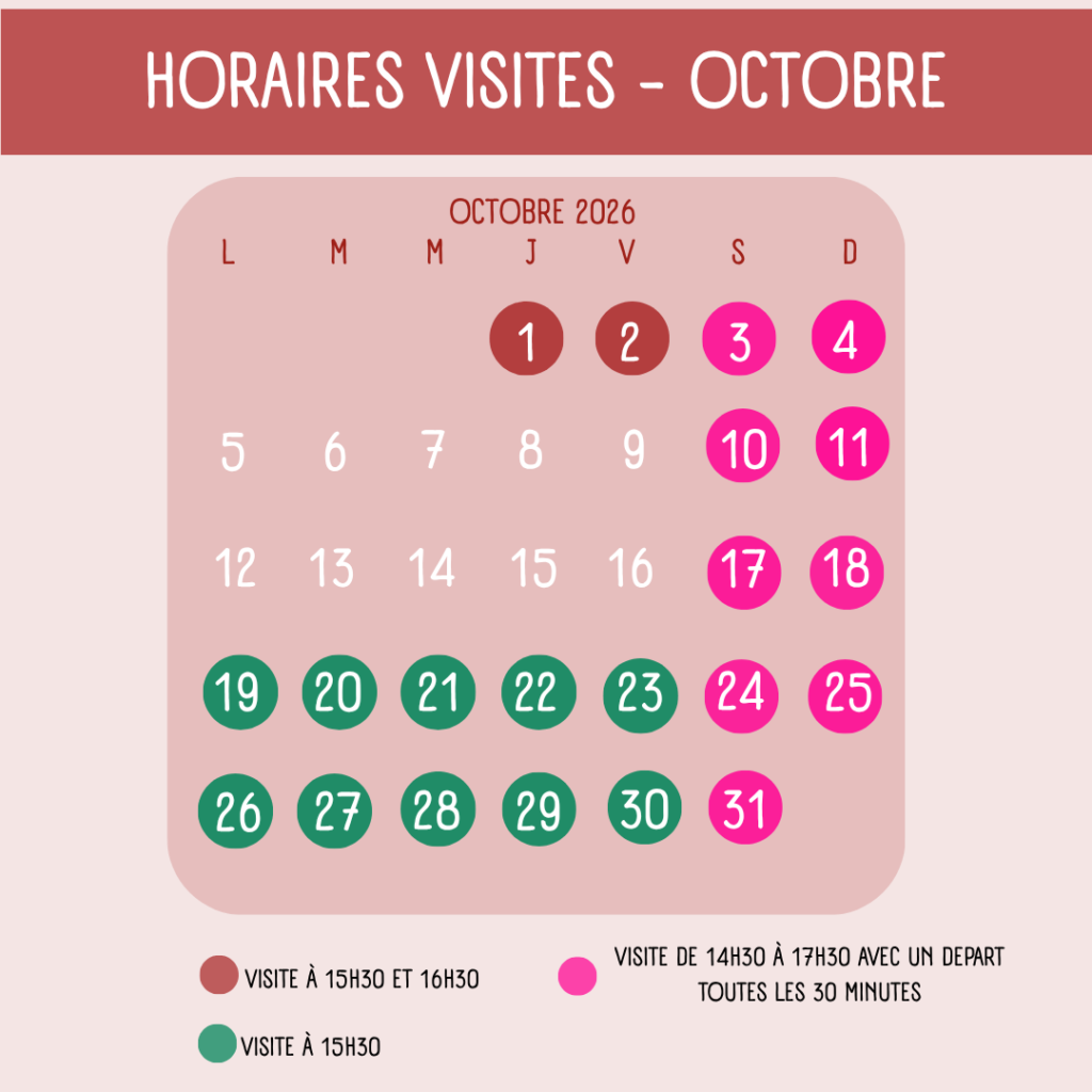 horaires visites octobre